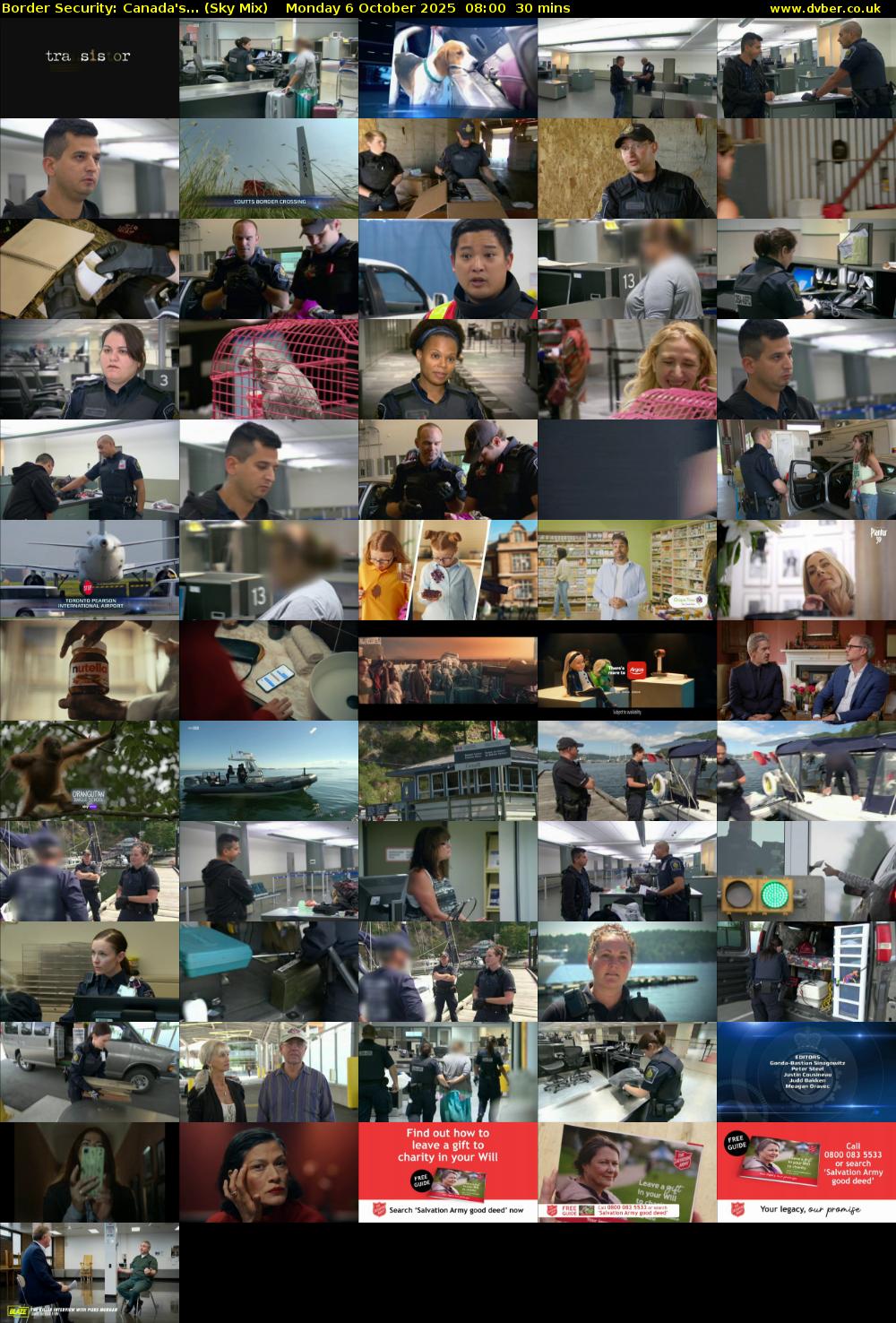 Border Security: Canada's... (Sky Mix) Monday 6 October 2025 08:00 - 08:30