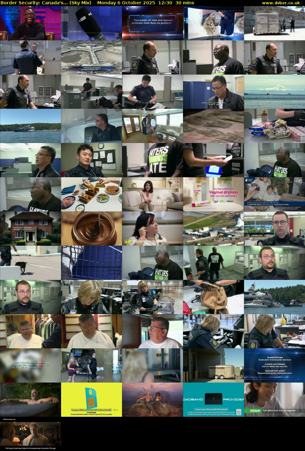 Border Security: Canada's... (Sky Mix) Monday 6 October 2025 12:30 - 13:00