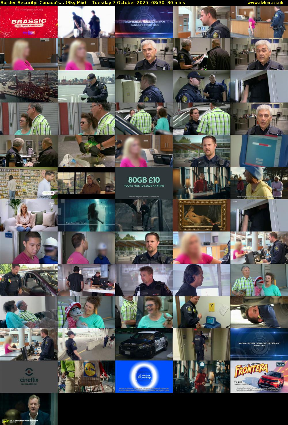 Border Security: Canada's... (Sky Mix) Tuesday 7 October 2025 08:30 - 09:00