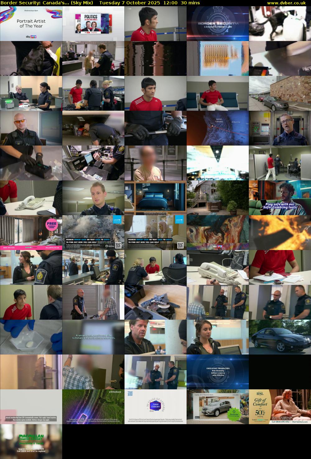 Border Security: Canada's... (Sky Mix) Tuesday 7 October 2025 12:00 - 12:30
