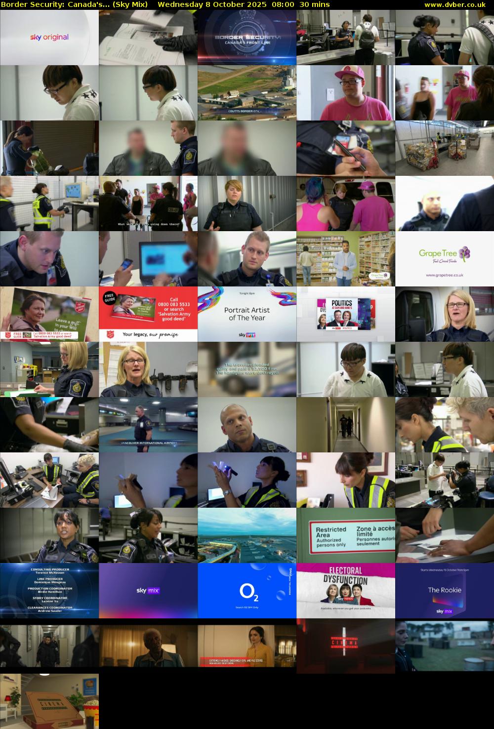 Border Security: Canada's... (Sky Mix) Wednesday 8 October 2025 08:00 - 08:30