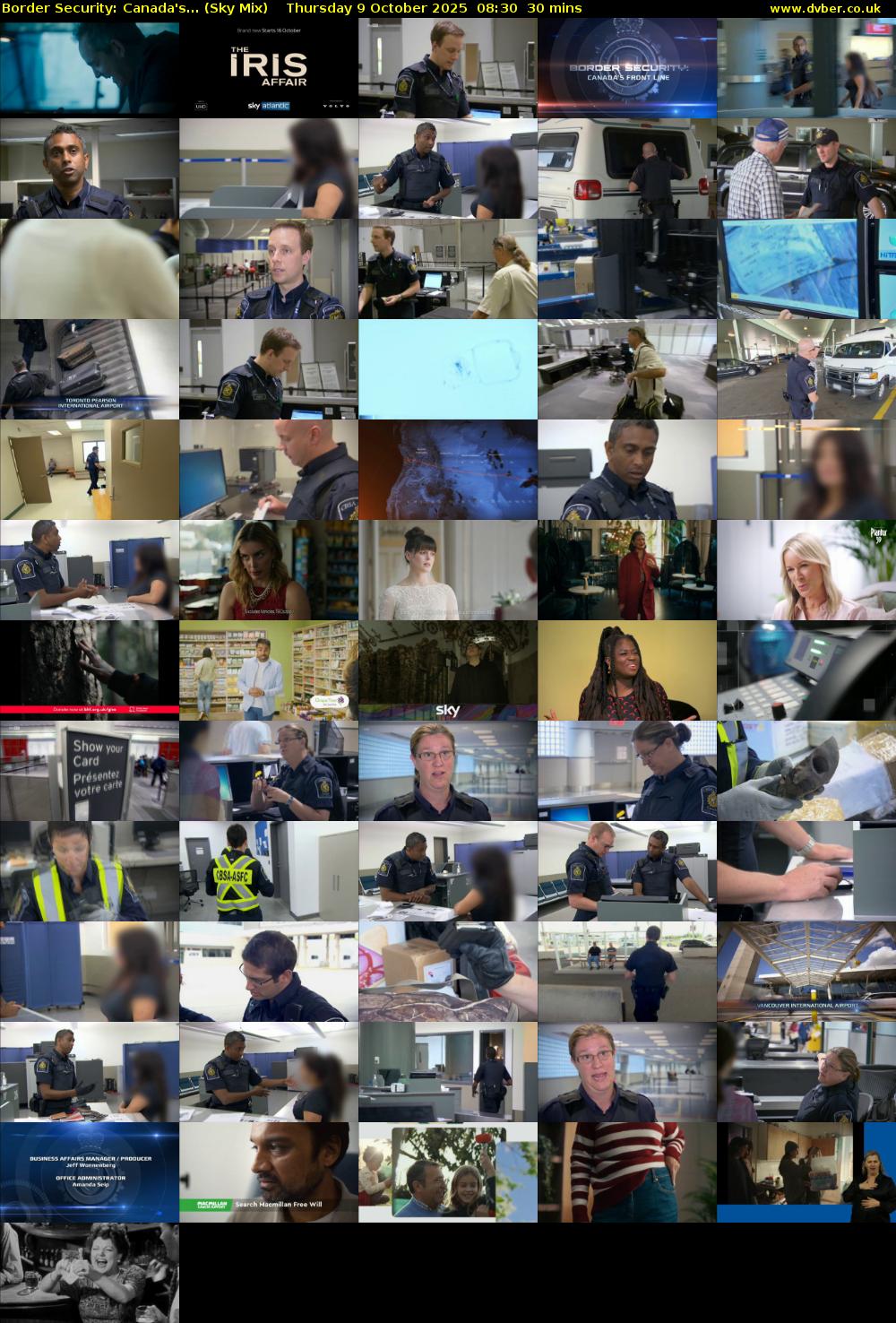 Border Security: Canada's... (Sky Mix) Thursday 9 October 2025 08:30 - 09:00