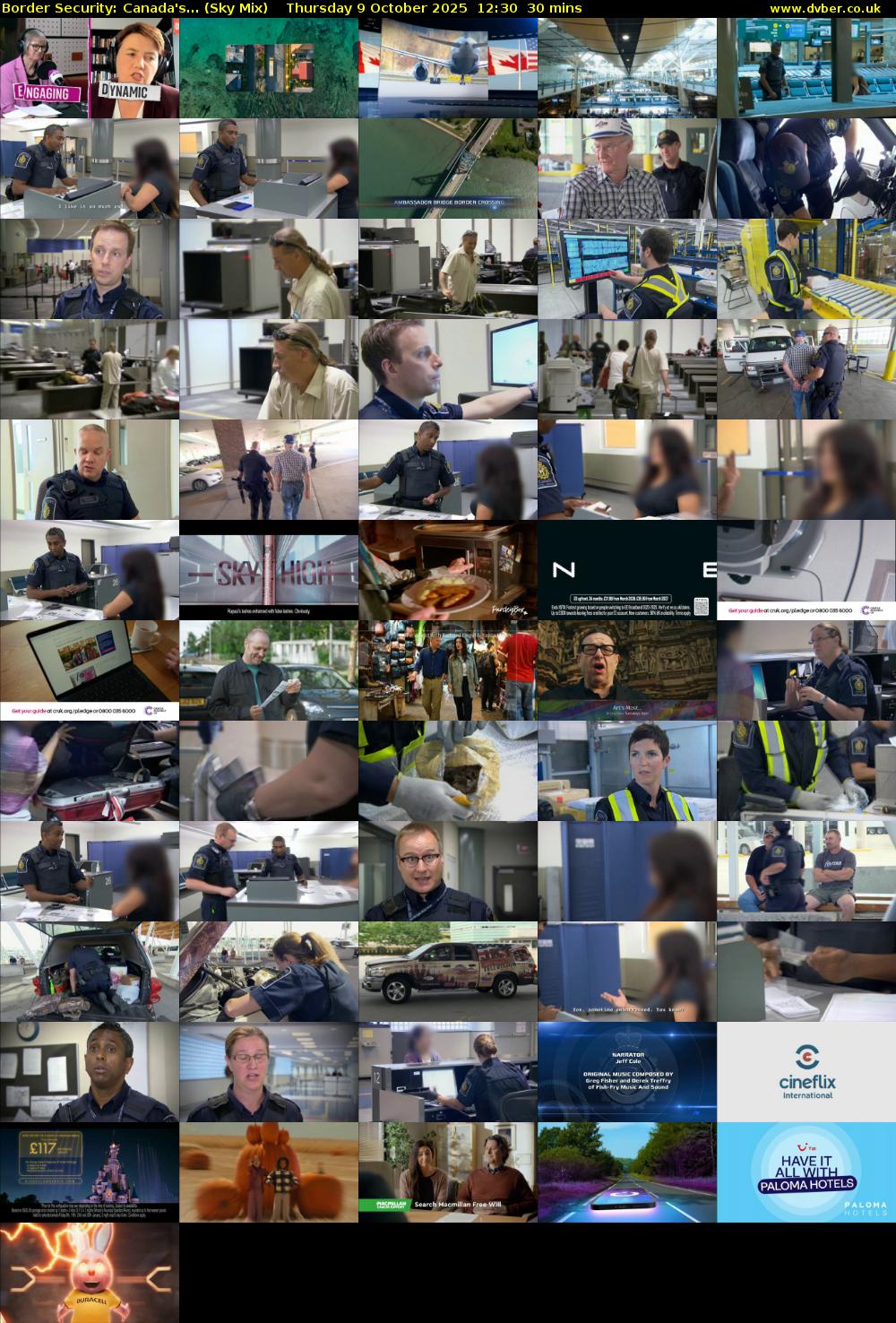 Border Security: Canada's... (Sky Mix) Thursday 9 October 2025 12:30 - 13:00