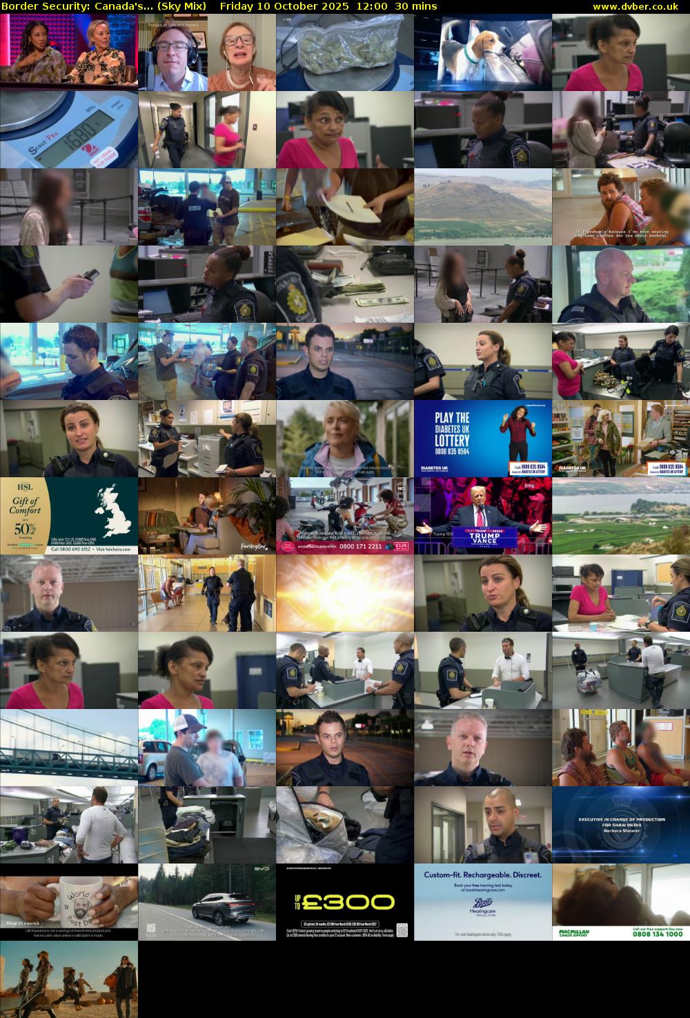 Border Security: Canada's... (Sky Mix) Friday 10 October 2025 12:00 - 12:30