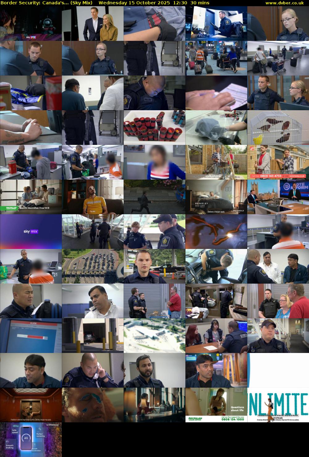 Border Security: Canada's... (Sky Mix) Wednesday 15 October 2025 12:30 - 13:00
