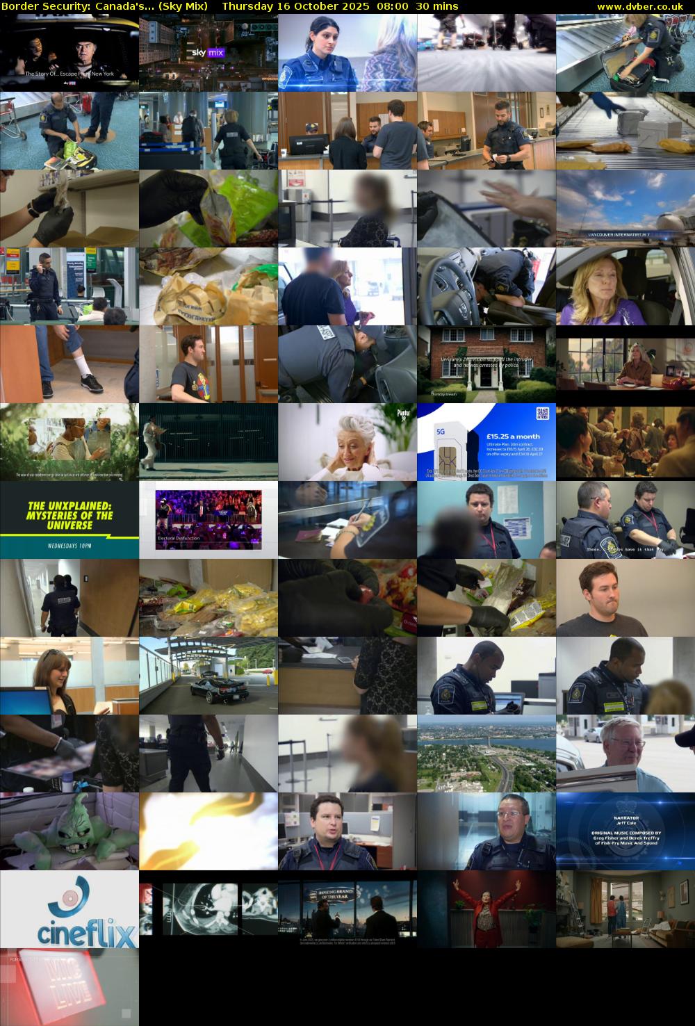 Border Security: Canada's... (Sky Mix) Thursday 16 October 2025 08:00 - 08:30