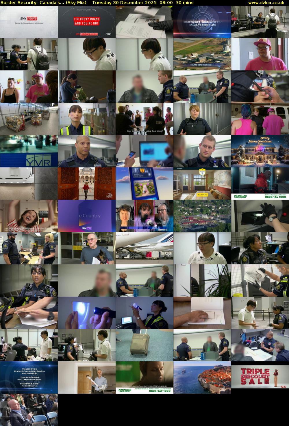Border Security: Canada's... (Sky Mix) Tuesday 30 December 2025 08:00 - 08:30