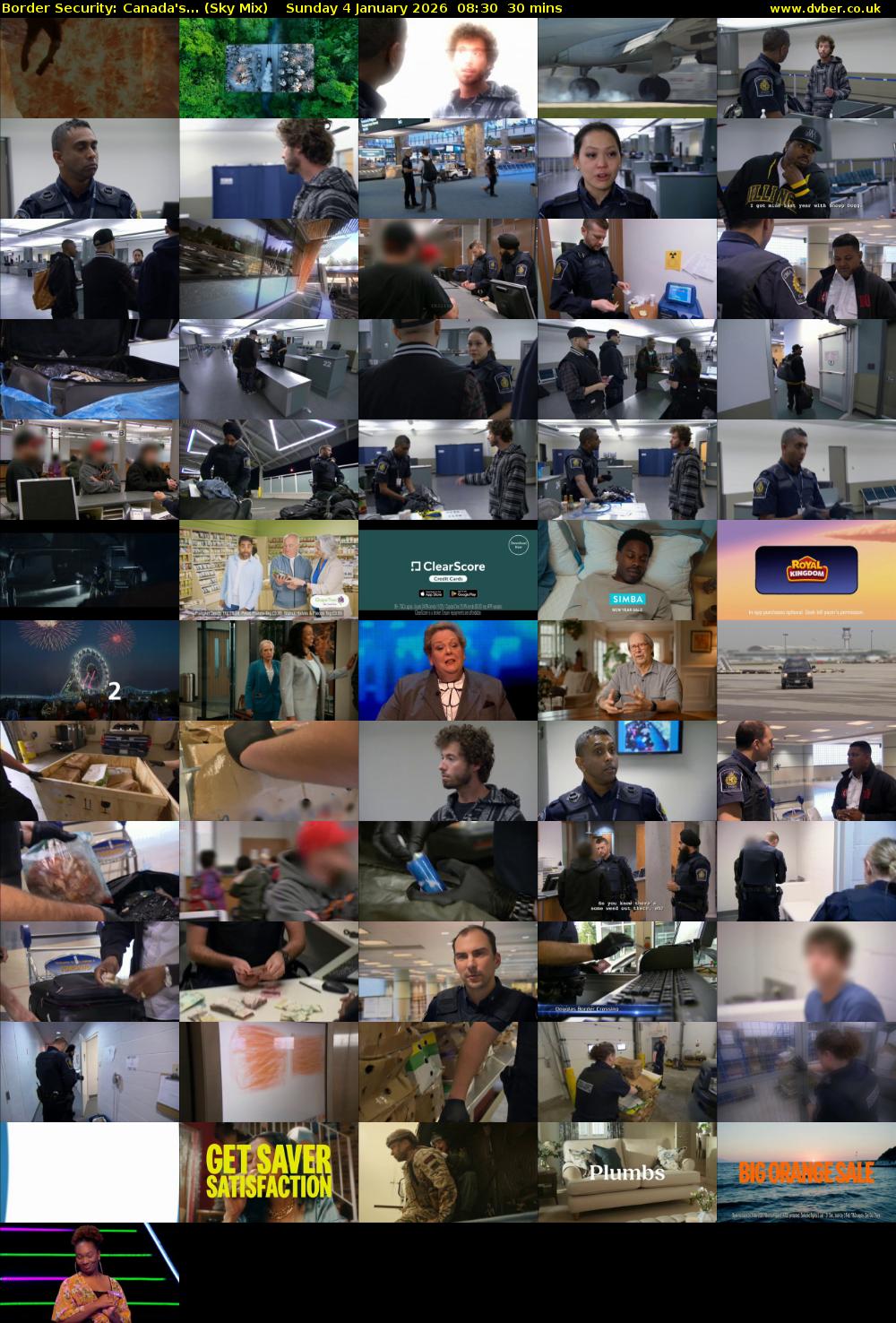 Border Security: Canada's... (Sky Mix) Sunday 4 January 2026 08:30 - 09:00