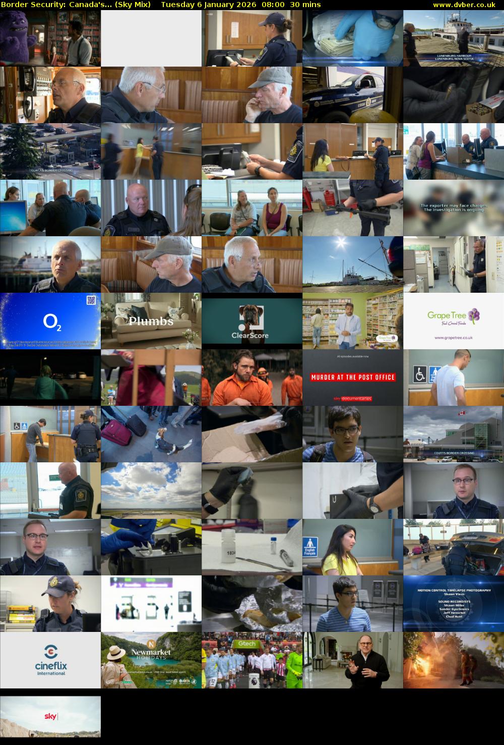 Border Security: Canada's... (Sky Mix) Tuesday 6 January 2026 08:00 - 08:30