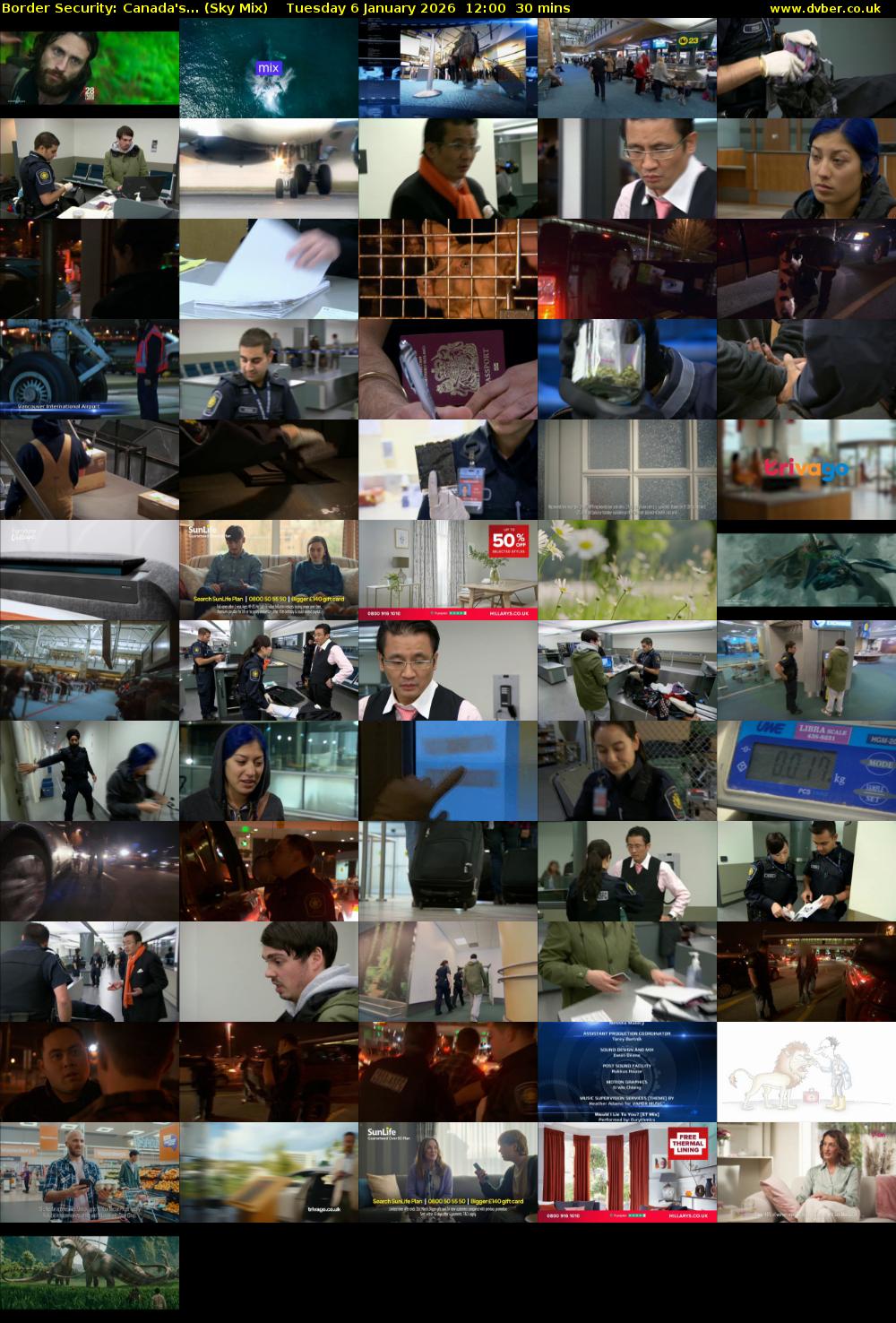 Border Security: Canada's... (Sky Mix) Tuesday 6 January 2026 12:00 - 12:30