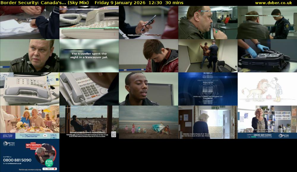 Border Security: Canada's... (Sky Mix) Friday 9 January 2026 12:30 - 13:00