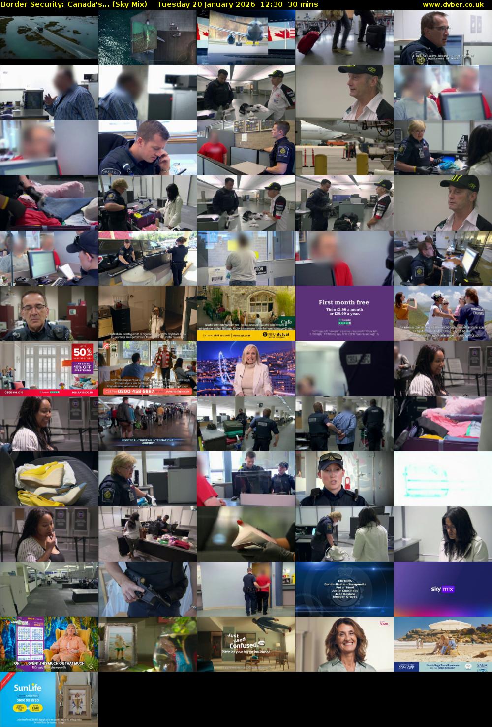 Border Security: Canada's... (Sky Mix) Tuesday 20 January 2026 12:30 - 13:00