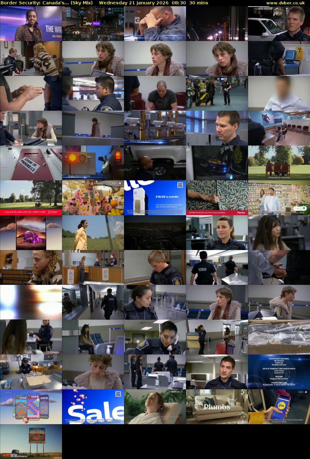 Border Security: Canada's... (Sky Mix) Wednesday 21 January 2026 08:30 - 09:00