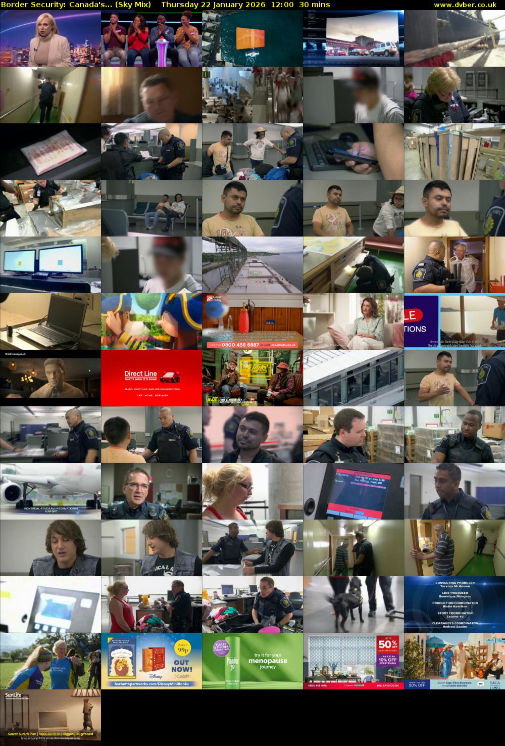 Border Security: Canada's... (Sky Mix) Thursday 22 January 2026 12:00 - 12:30