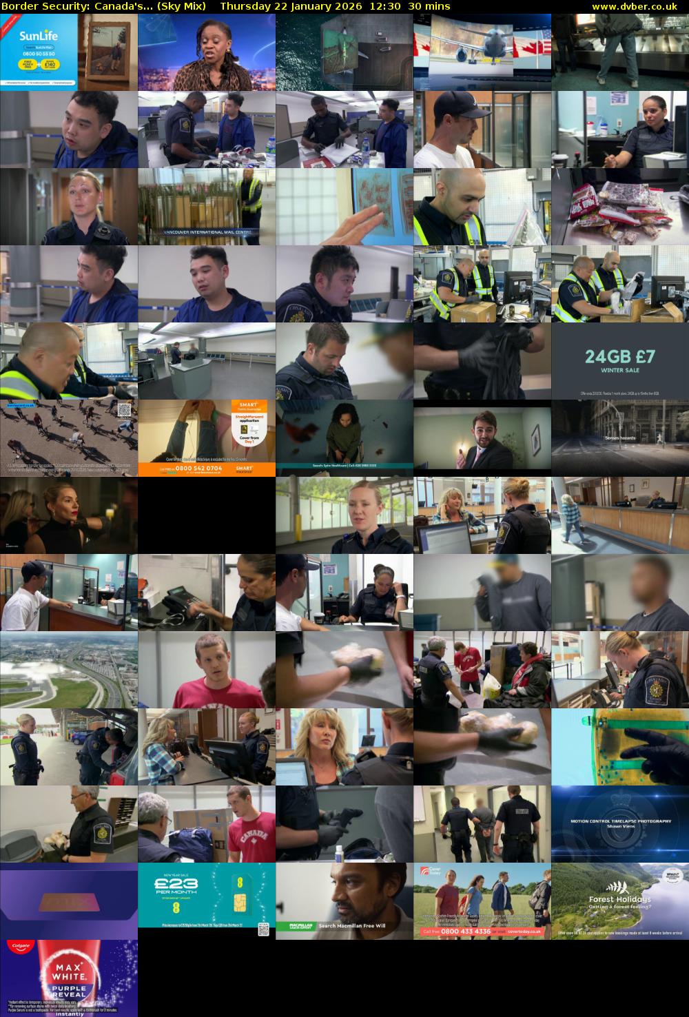 Border Security: Canada's... (Sky Mix) Thursday 22 January 2026 12:30 - 13:00