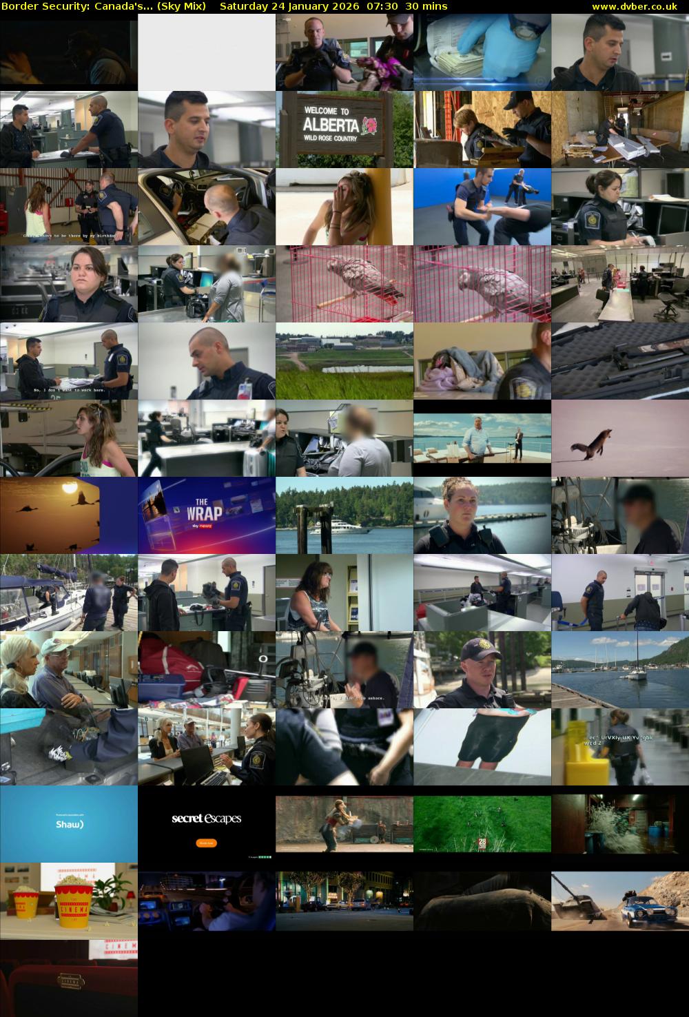 Border Security: Canada's... (Sky Mix) Saturday 24 January 2026 07:30 - 08:00