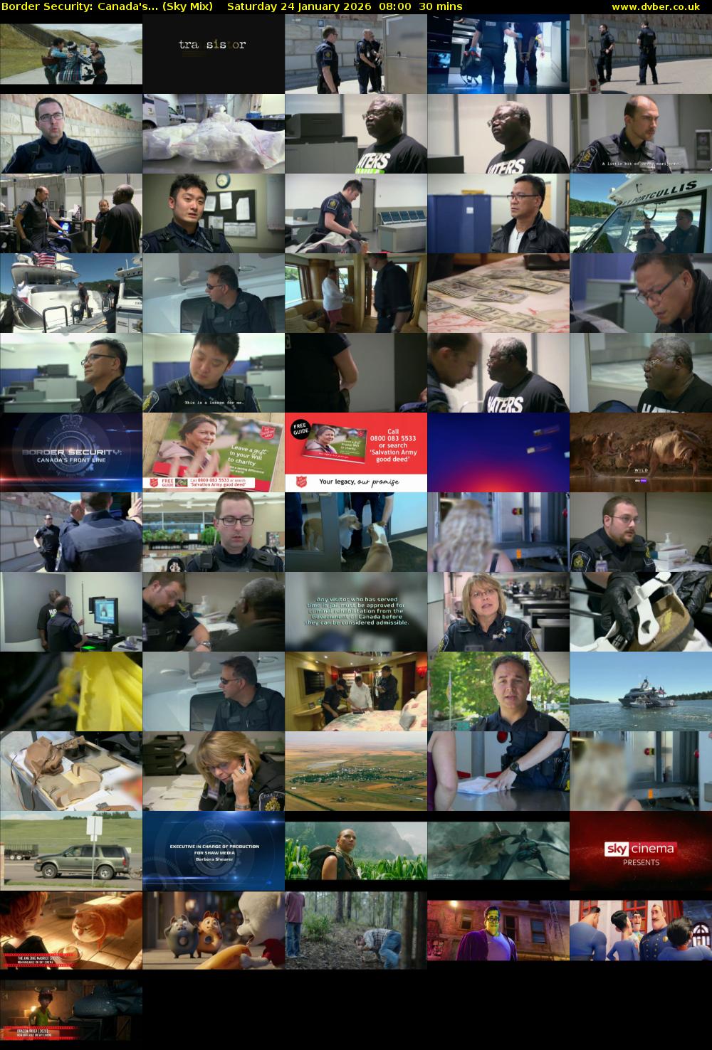 Border Security: Canada's... (Sky Mix) Saturday 24 January 2026 08:00 - 08:30