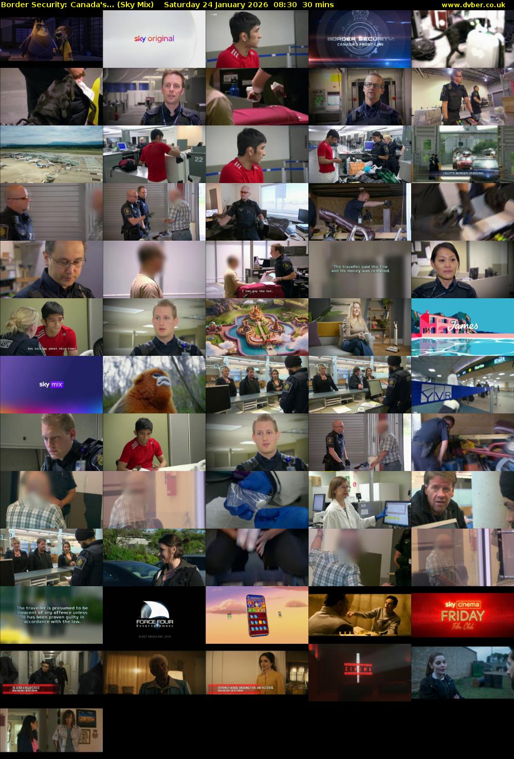 Border Security: Canada's... (Sky Mix) Saturday 24 January 2026 08:30 - 09:00