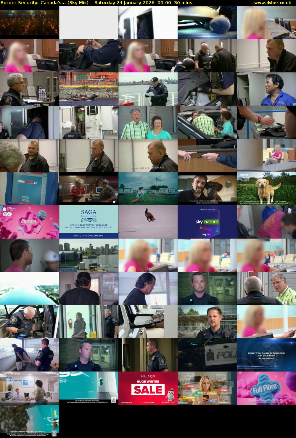 Border Security: Canada's... (Sky Mix) Saturday 24 January 2026 09:00 - 09:30