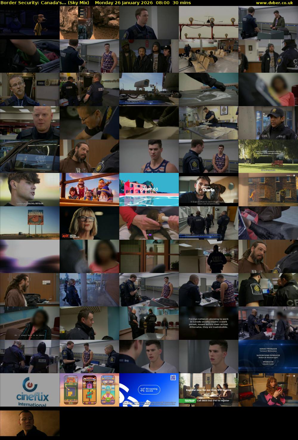 Border Security: Canada's... (Sky Mix) Monday 26 January 2026 08:00 - 08:30