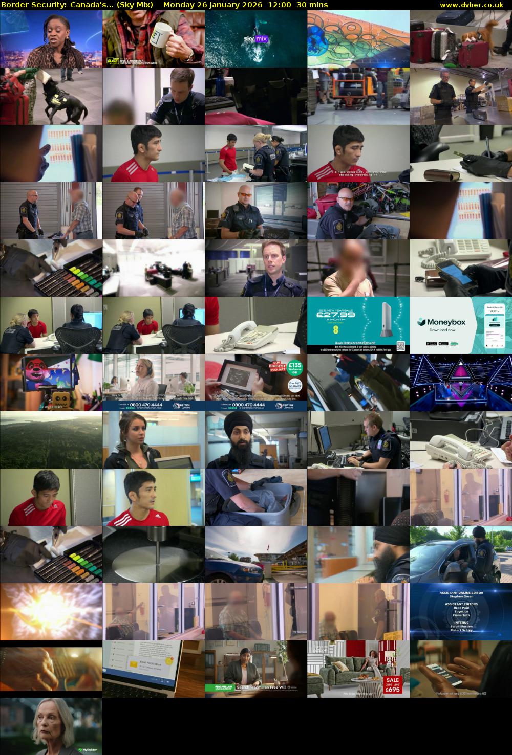 Border Security: Canada's... (Sky Mix) Monday 26 January 2026 12:00 - 12:30