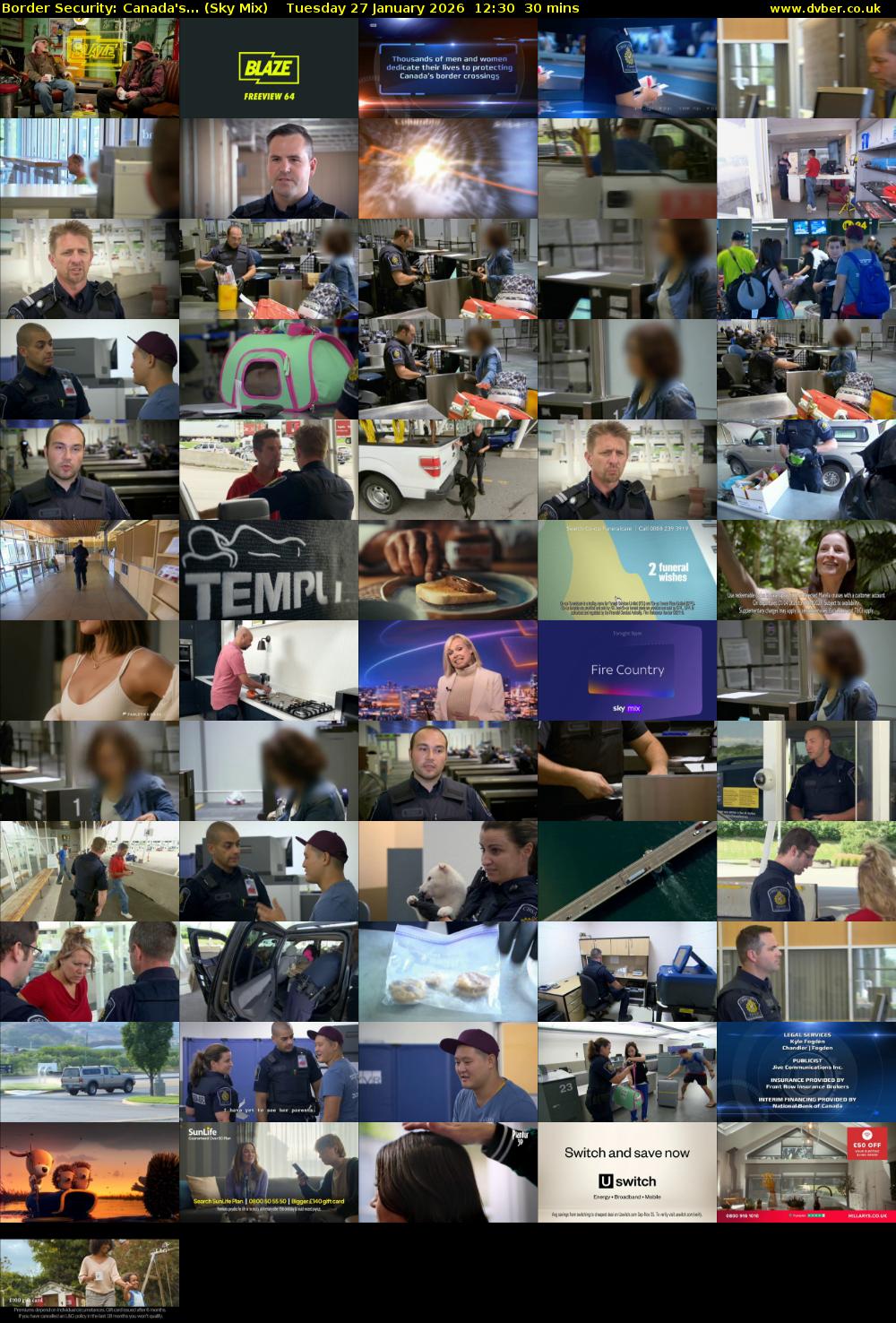 Border Security: Canada's... (Sky Mix) Tuesday 27 January 2026 12:30 - 13:00