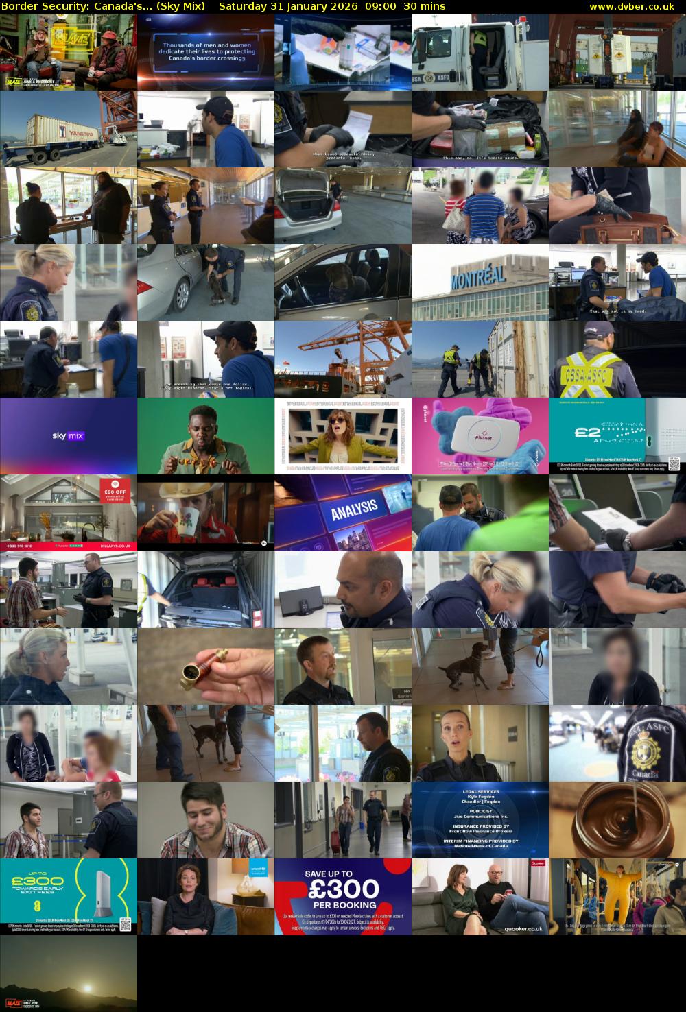 Border Security: Canada's... (Sky Mix) Saturday 31 January 2026 09:00 - 09:30