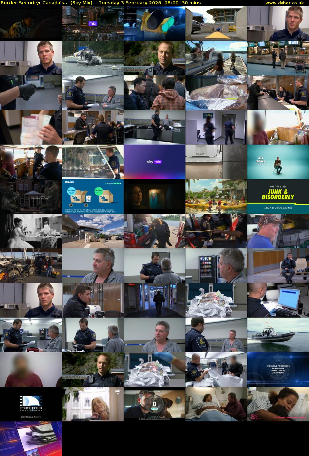Border Security: Canada's... (Sky Mix) Tuesday 3 February 2026 08:00 - 08:30