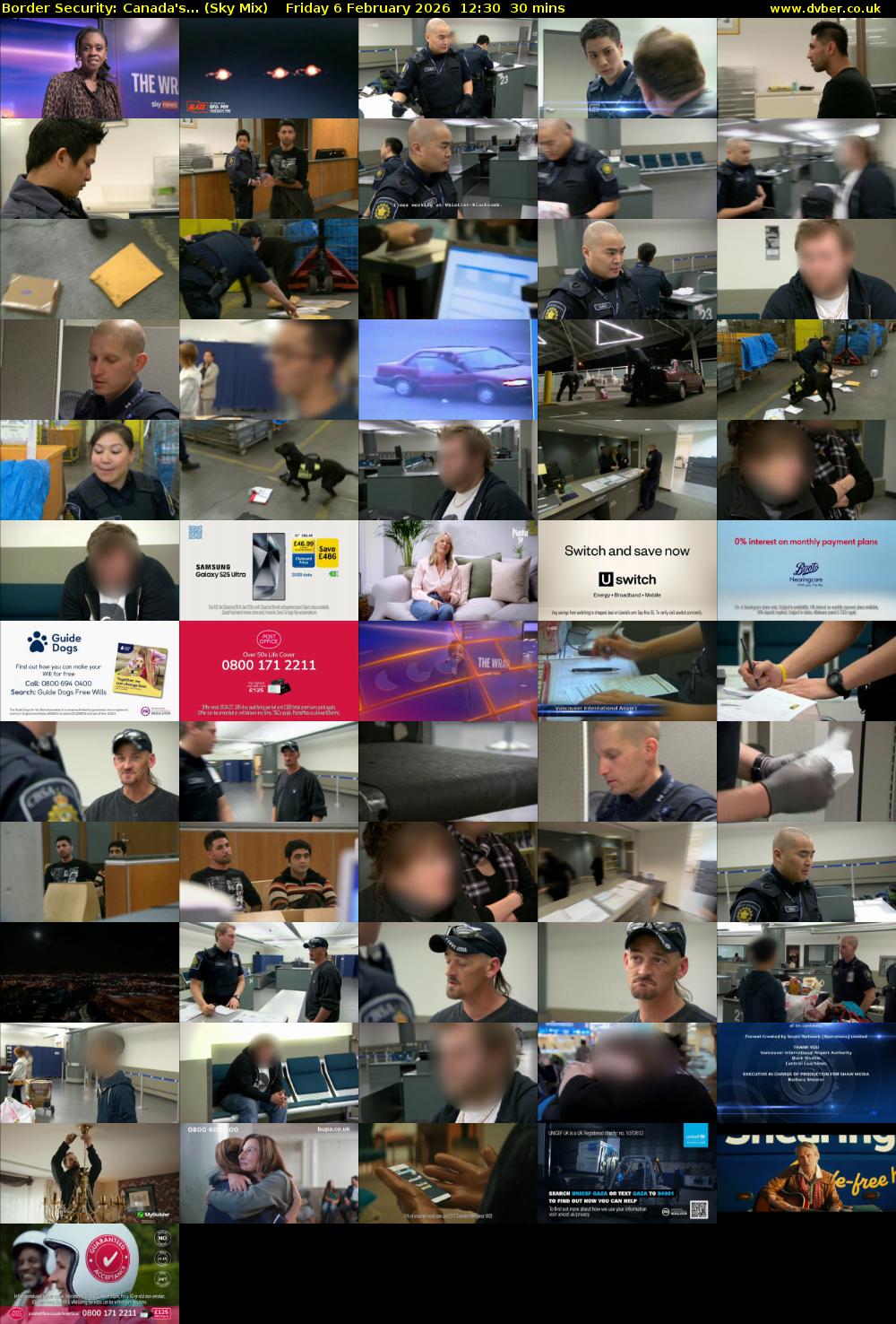 Border Security: Canada's... (Sky Mix) Friday 6 February 2026 12:30 - 13:00