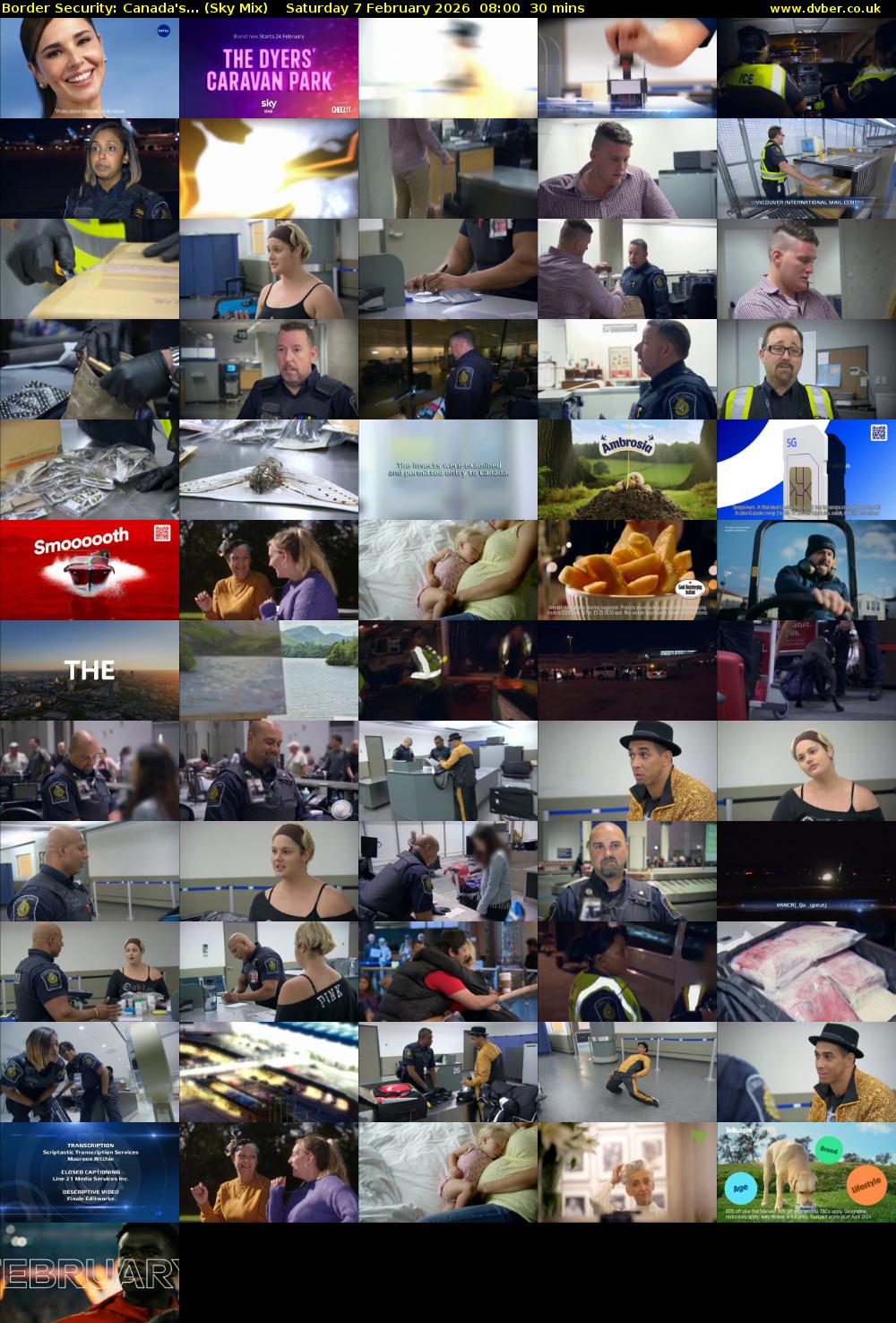 Border Security: Canada's... (Sky Mix) Saturday 7 February 2026 08:00 - 08:30