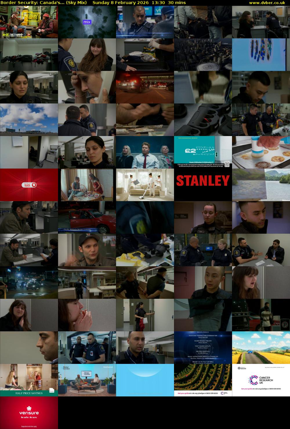 Border Security: Canada's... (Sky Mix) Sunday 8 February 2026 13:30 - 14:00
