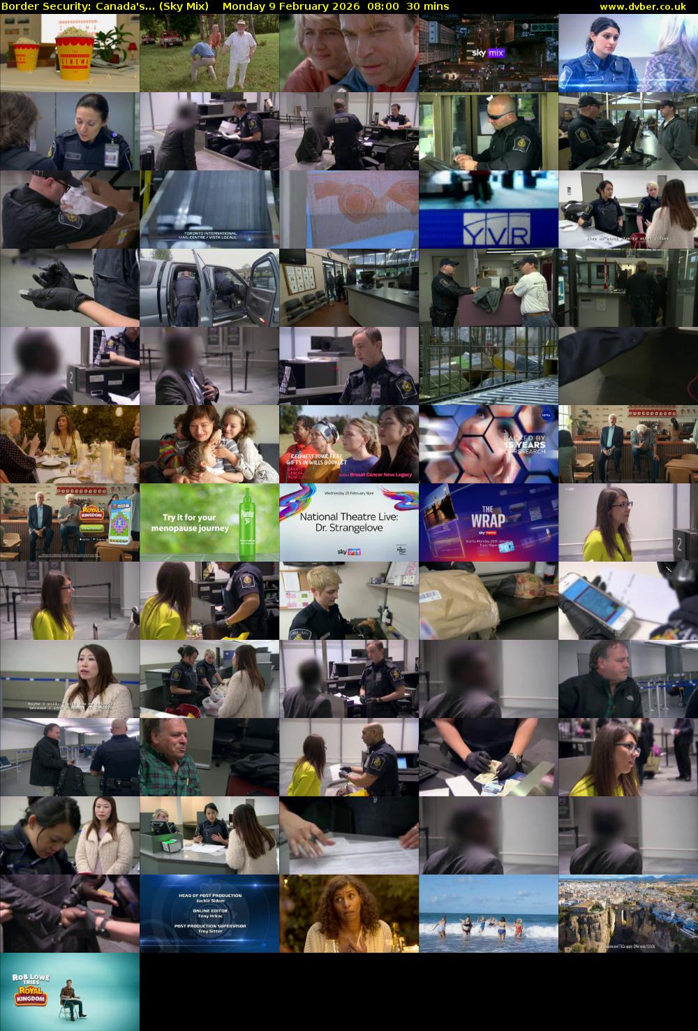 Border Security: Canada's... (Sky Mix) Monday 9 February 2026 08:00 - 08:30