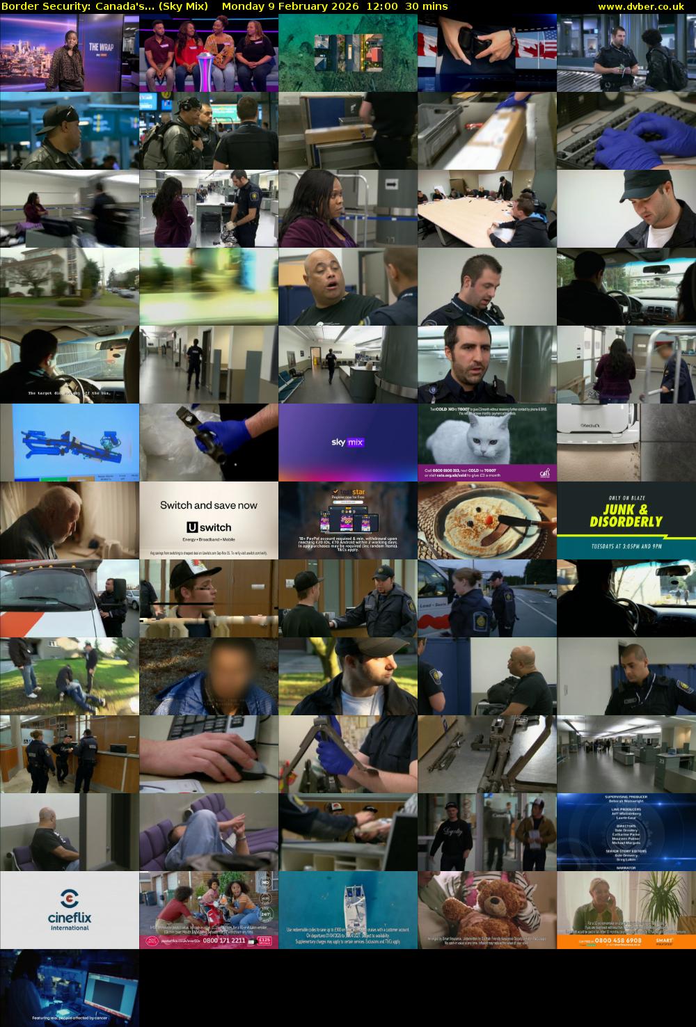 Border Security: Canada's... (Sky Mix) Monday 9 February 2026 12:00 - 12:30