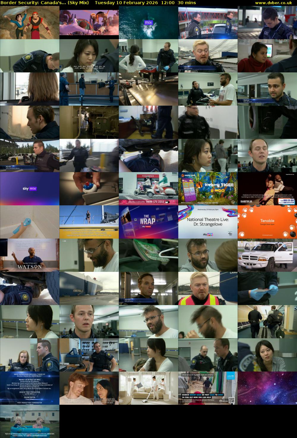 Border Security: Canada's... (Sky Mix) Tuesday 10 February 2026 12:00 - 12:30