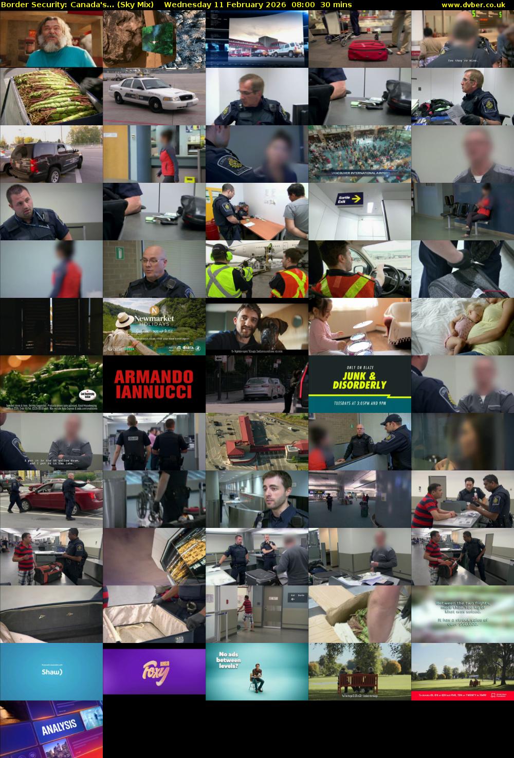 Border Security: Canada's... (Sky Mix) Wednesday 11 February 2026 08:00 - 08:30