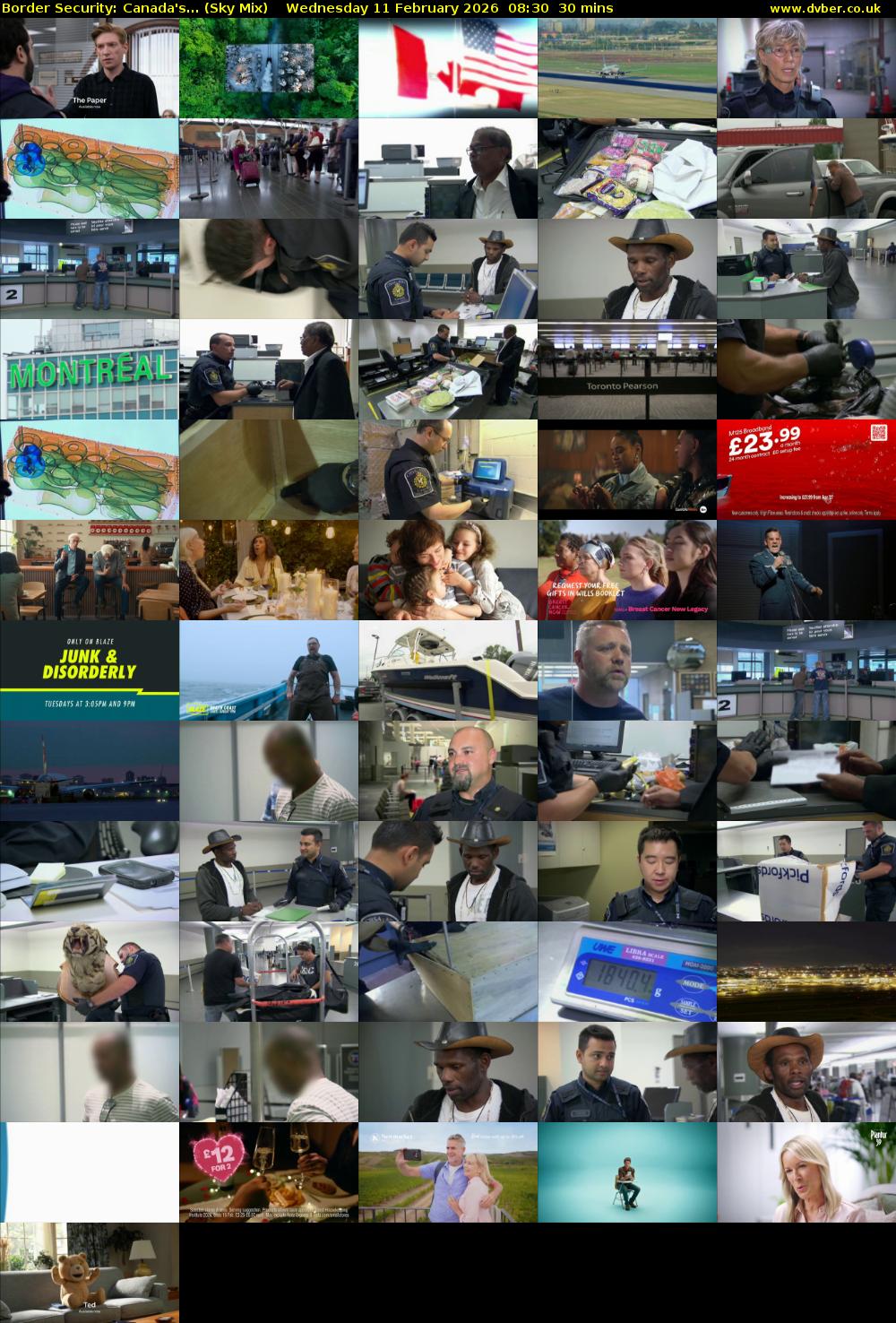 Border Security: Canada's... (Sky Mix) Wednesday 11 February 2026 08:30 - 09:00