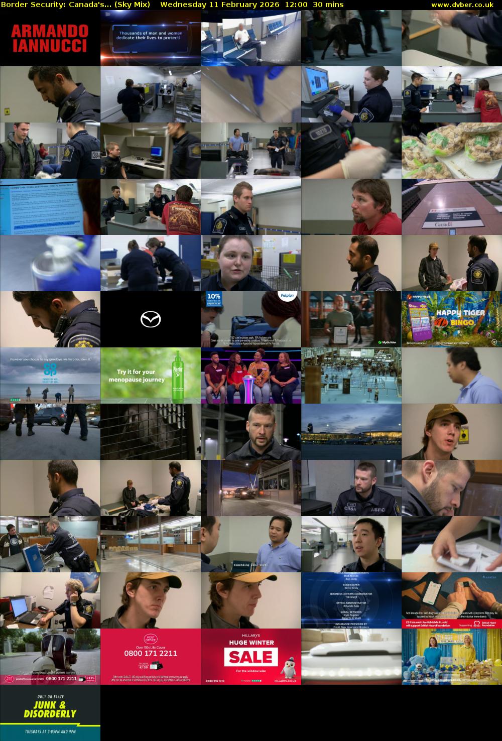 Border Security: Canada's... (Sky Mix) Wednesday 11 February 2026 12:00 - 12:30