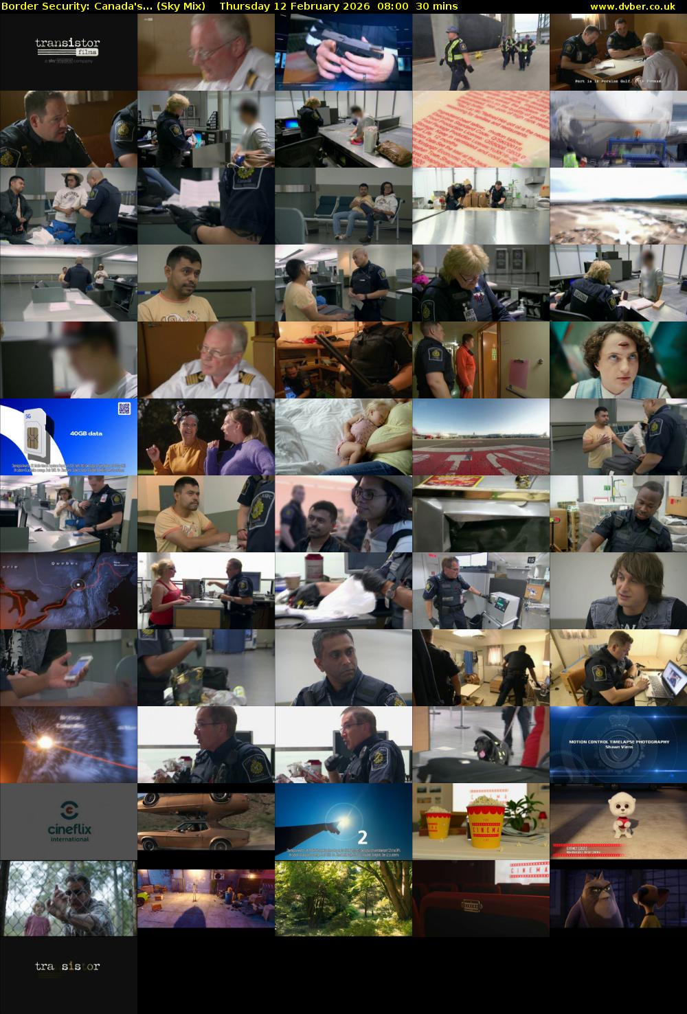 Border Security: Canada's... (Sky Mix) Thursday 12 February 2026 08:00 - 08:30