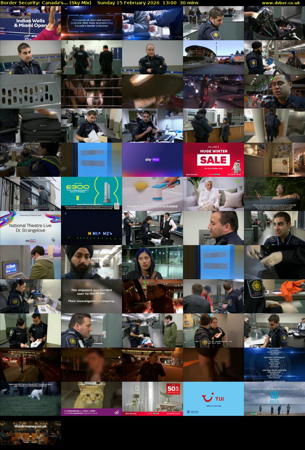 Border Security: Canada's... (Sky Mix) Sunday 15 February 2026 13:00 - 13:30