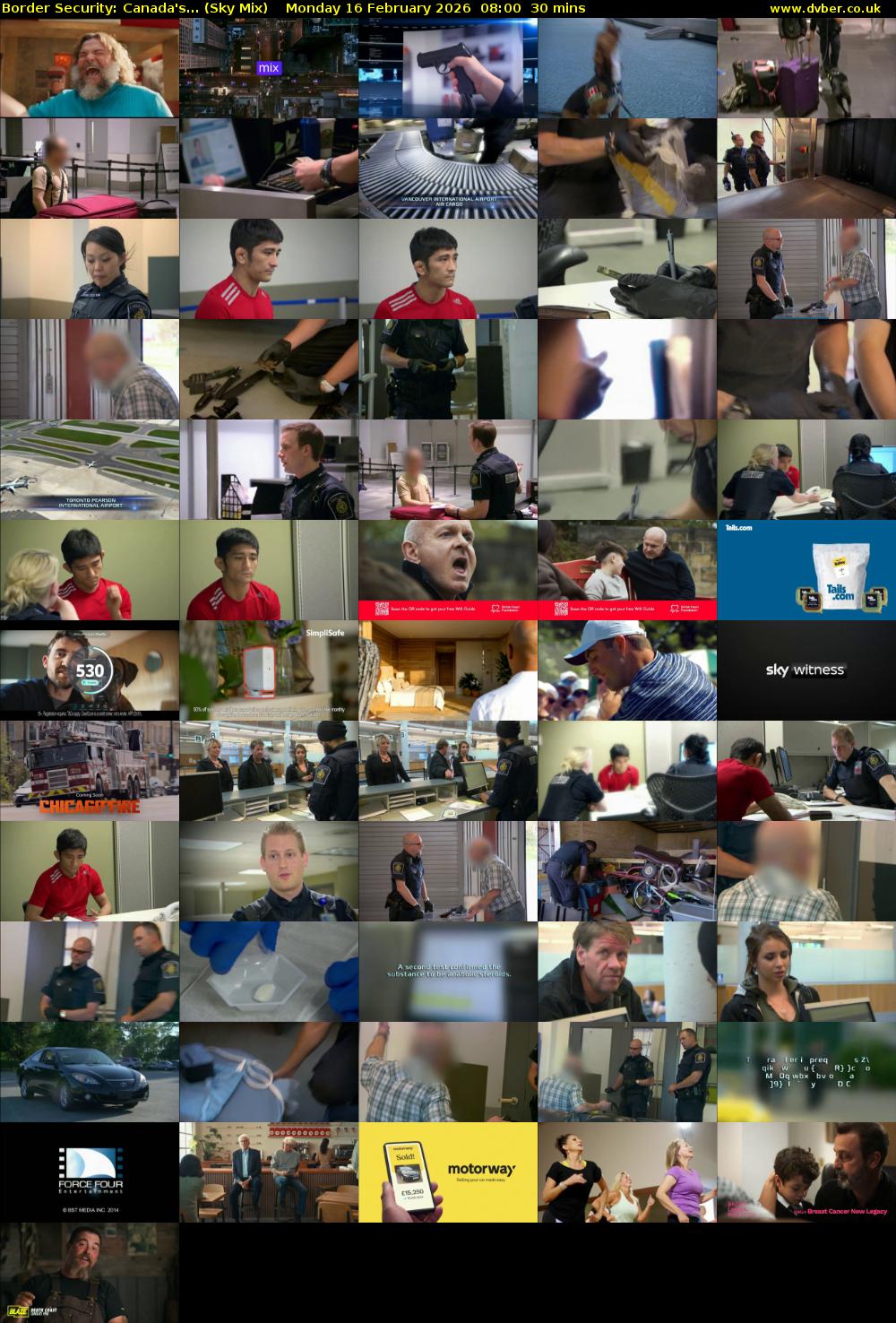 Border Security: Canada's... (Sky Mix) Monday 16 February 2026 08:00 - 08:30