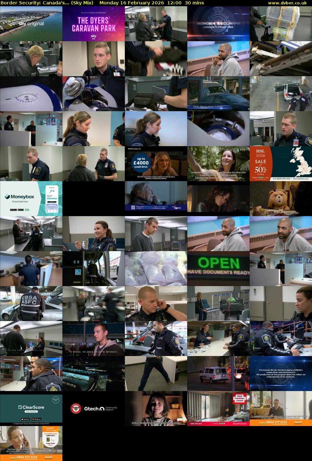 Border Security: Canada's... (Sky Mix) Monday 16 February 2026 12:00 - 12:30