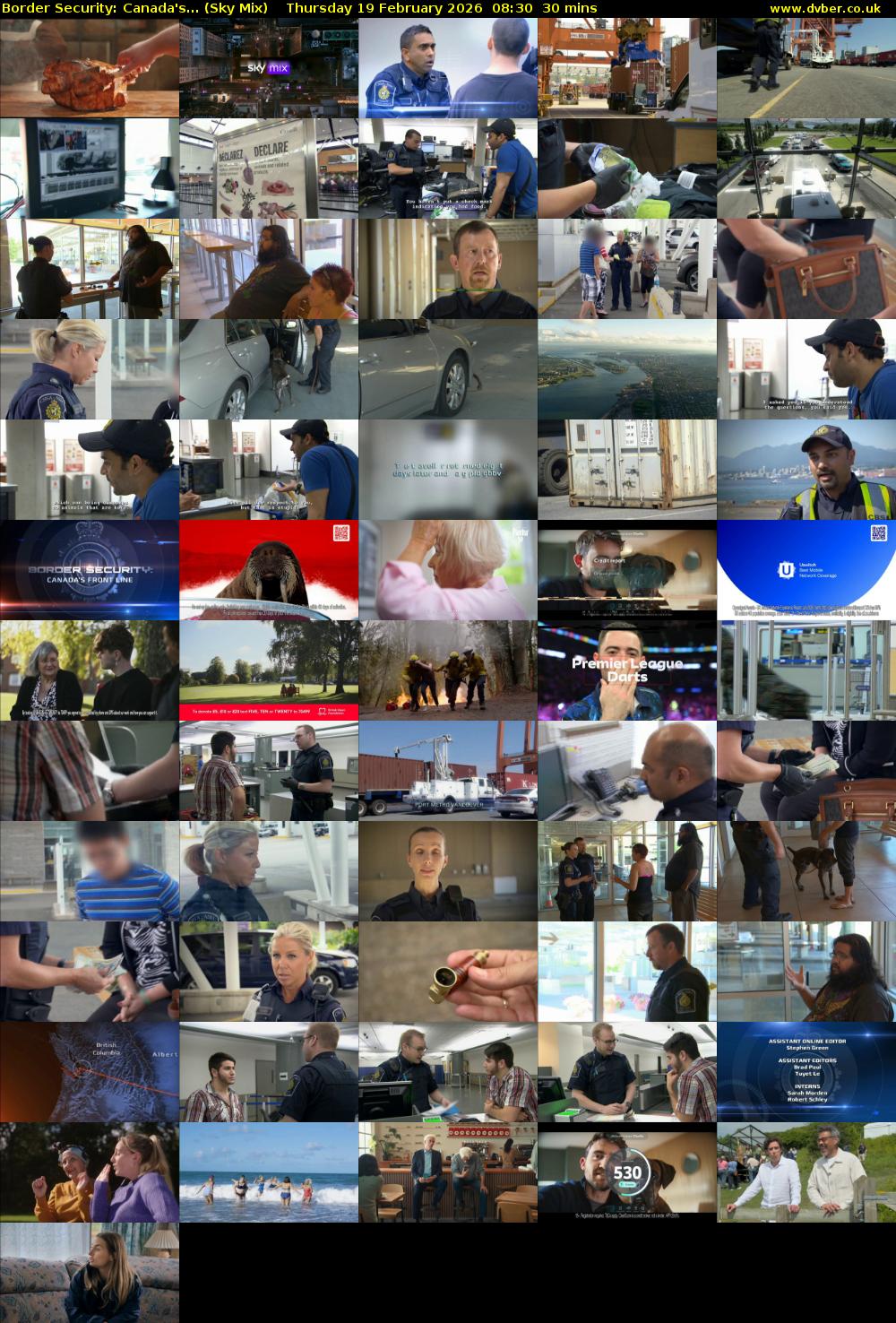 Border Security: Canada's... (Sky Mix) Thursday 19 February 2026 08:30 - 09:00