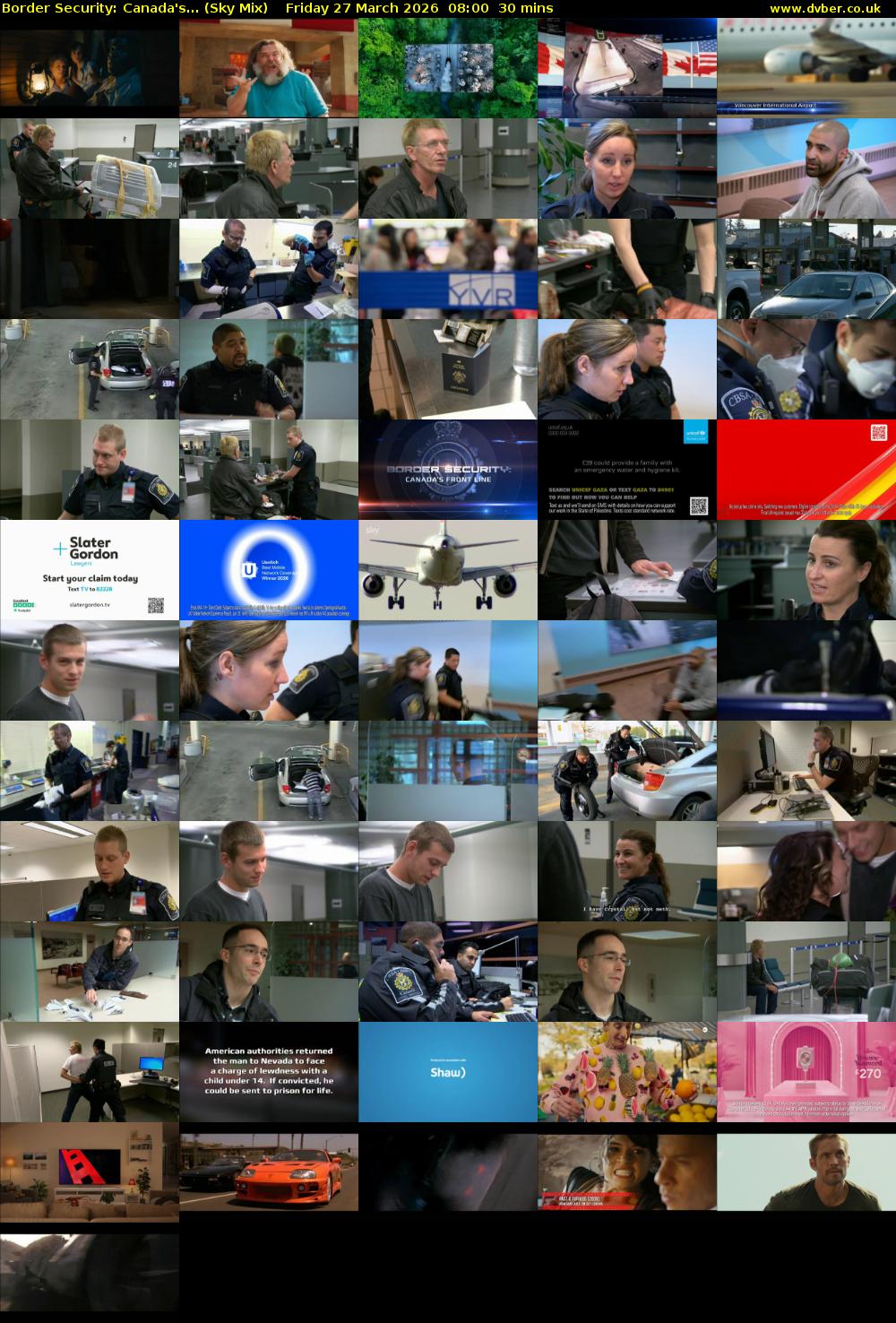Border Security: Canada's... (Sky Mix) Friday 27 March 2026 08:00 - 08:30