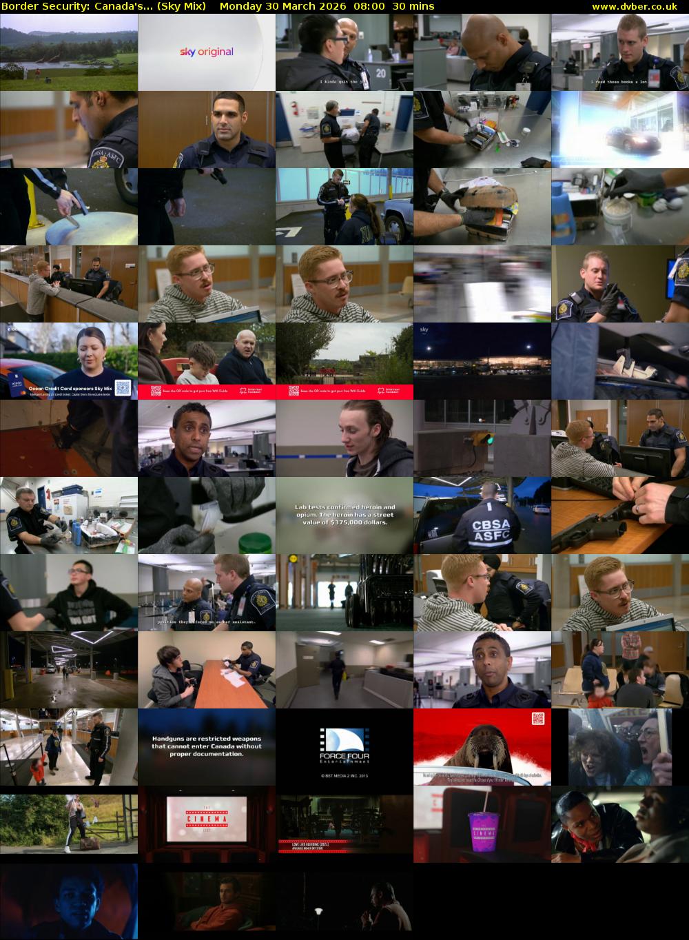 Border Security: Canada's... (Sky Mix) Monday 30 March 2026 08:00 - 08:30