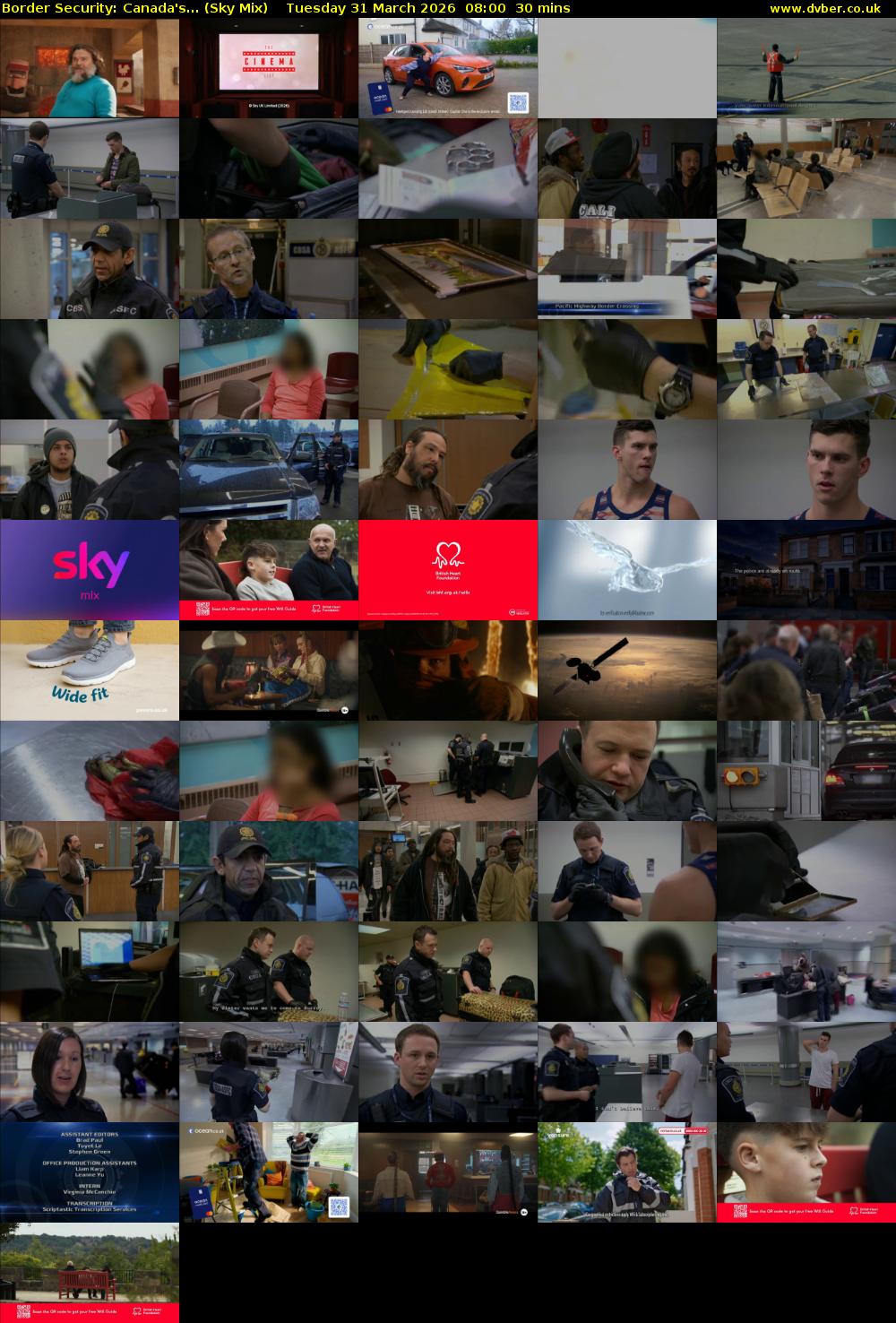 Border Security: Canada's... (Sky Mix) Tuesday 31 March 2026 08:00 - 08:30