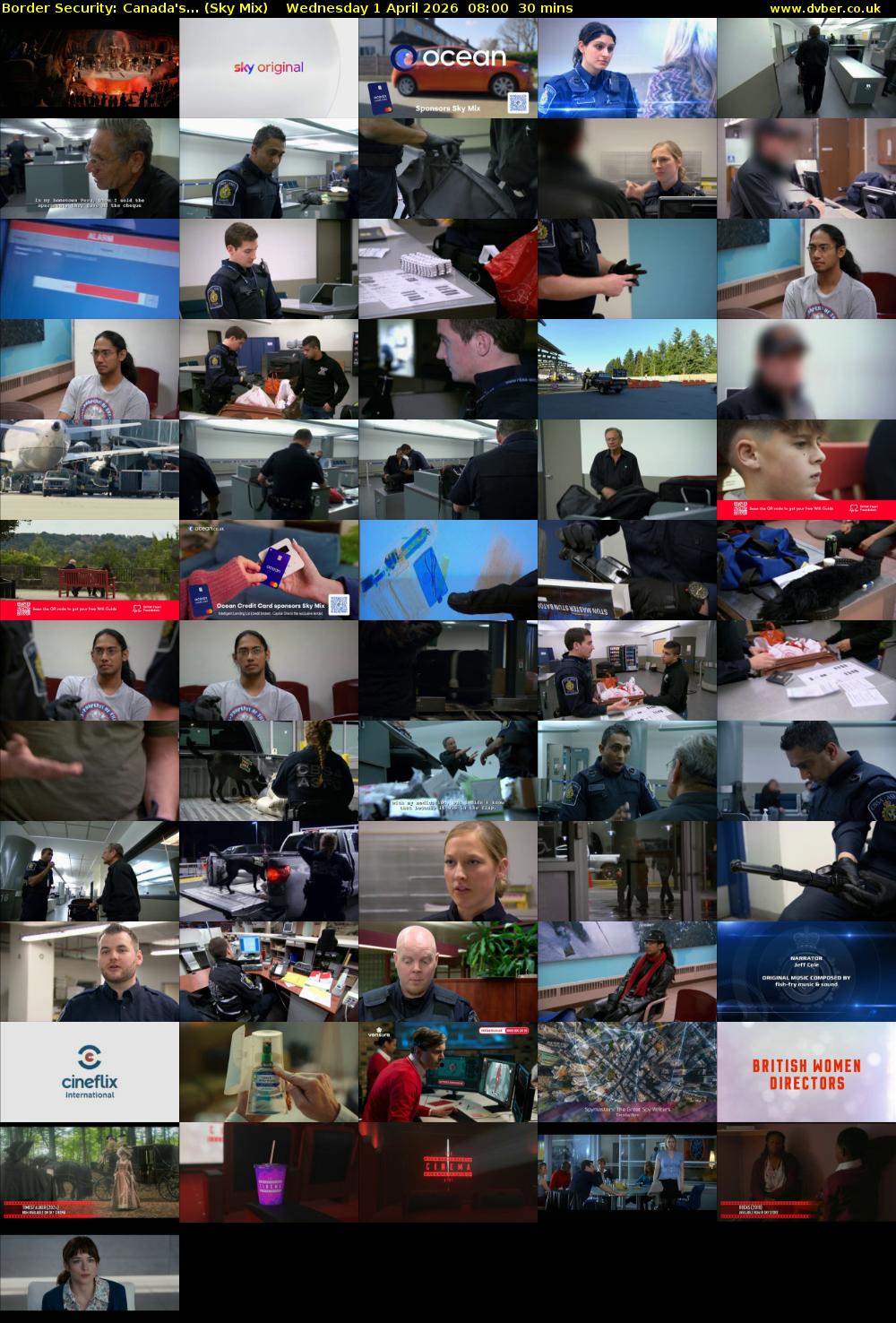 Border Security: Canada's... (Sky Mix) Wednesday 1 April 2026 08:00 - 08:30