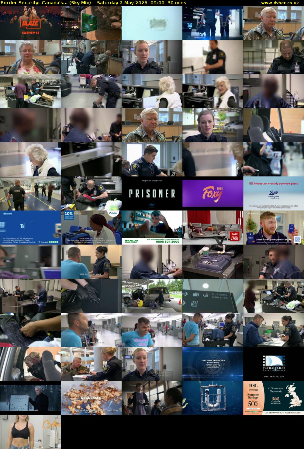 Border Security: Canada's... (Sky Mix) Saturday 2 May 2026 09:00 - 09:30