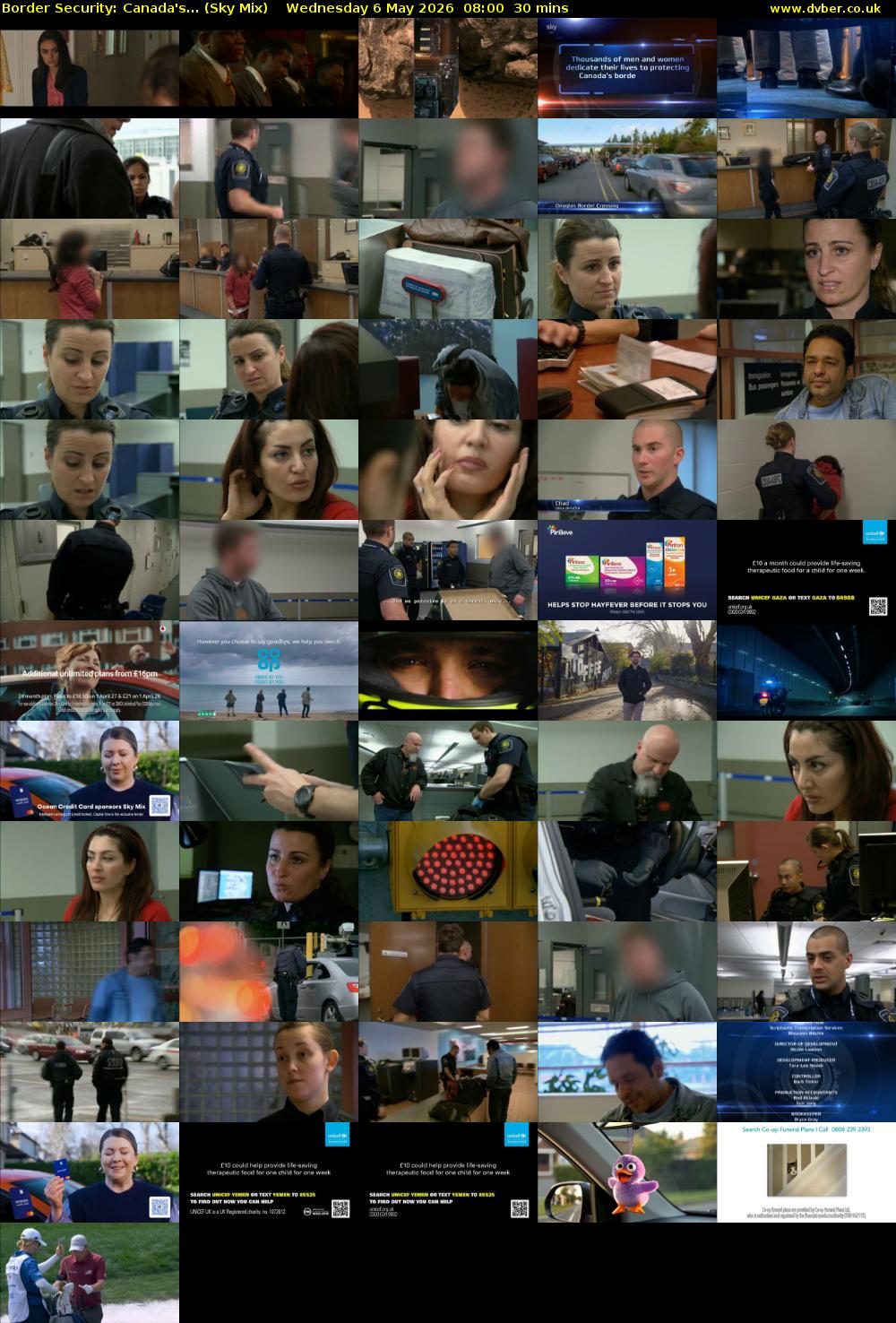 Border Security: Canada's... (Sky Mix) Wednesday 6 May 2026 08:00 - 08:30
