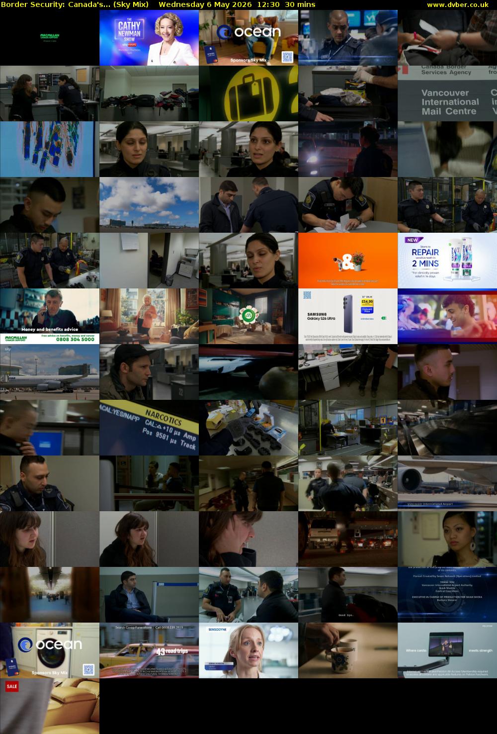 Border Security: Canada's... (Sky Mix) Wednesday 6 May 2026 12:30 - 13:00