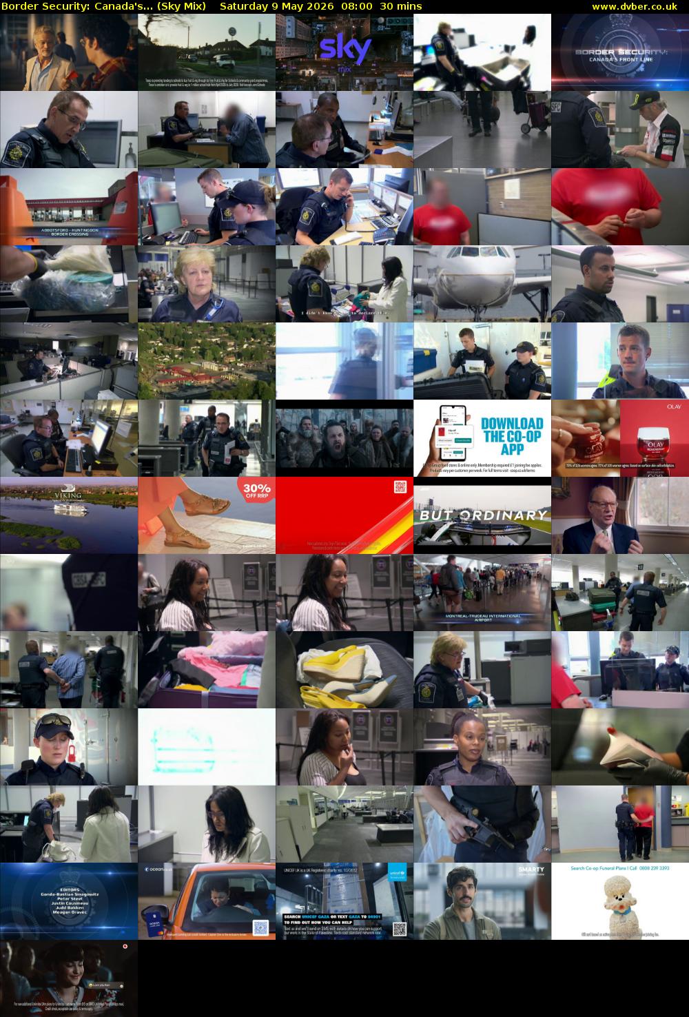 Border Security: Canada's... (Sky Mix) Saturday 9 May 2026 08:00 - 08:30